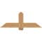 Ekena Millwork Eugene Smooth Timber Gable Bracket, Western Red Cedar, 48"W x 18"H x 1 1/2"D x 5 1/2"F, 9/12 Pitch GBW048X18X0206EUG00SWR - alternate 1